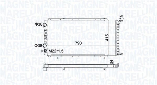 350213180900 Magneti Marelli Радіатор охолодження двигуна